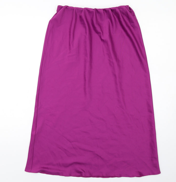 Adlib Womens Purple Polyester A-Line Skirt Size 12