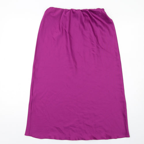 Adlib Womens Purple Polyester A-Line Skirt Size 12