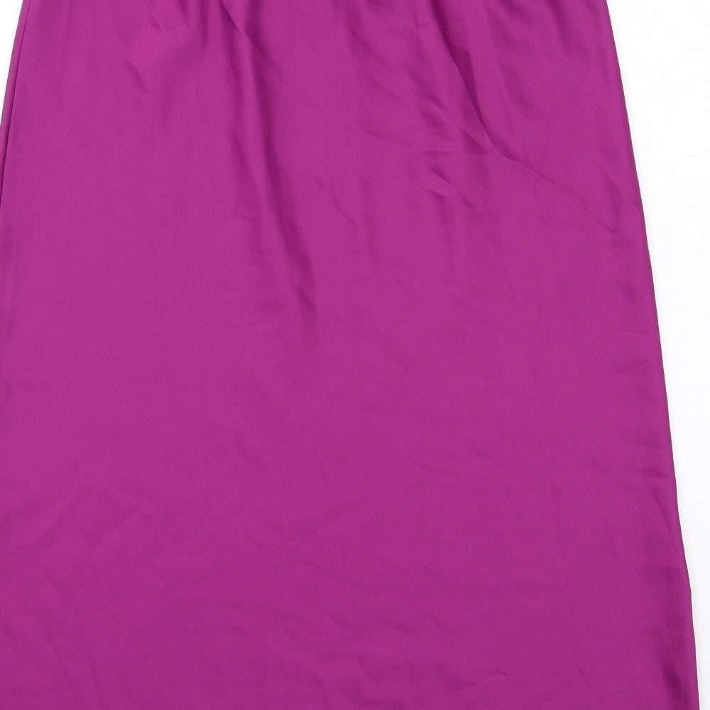 Adlib Womens Purple Polyester A-Line Skirt Size 12