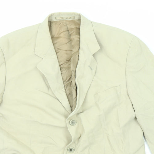 NEXT Mens Beige Linen Jacket Suit Jacket Size 44 Regular