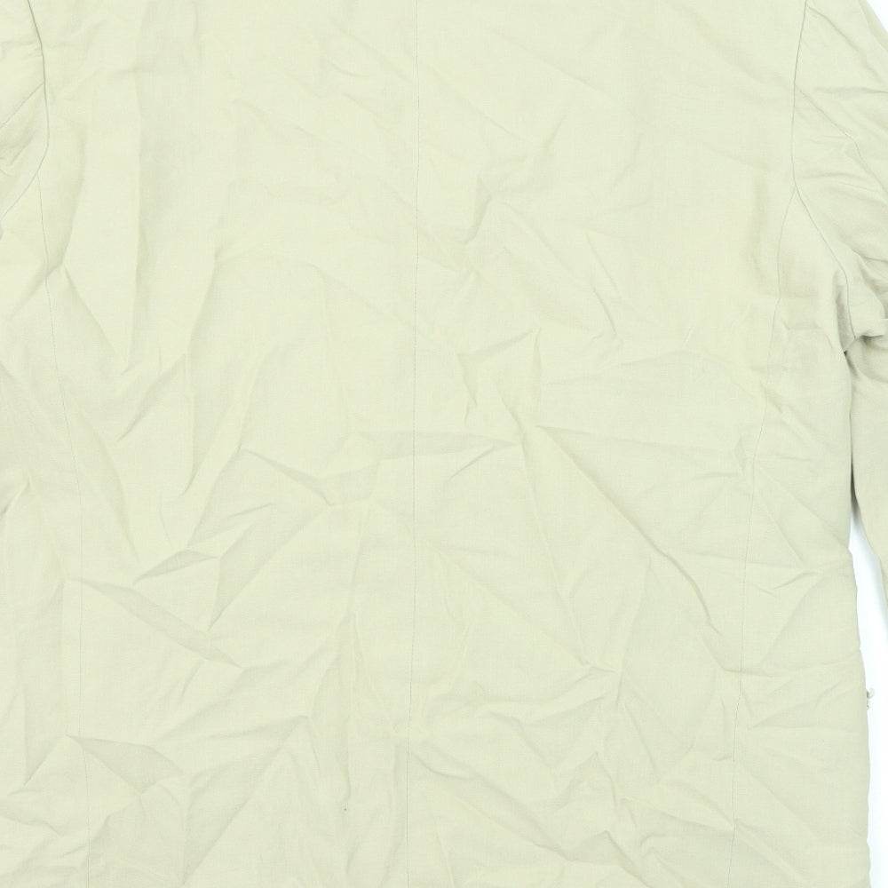 NEXT Mens Beige Linen Jacket Suit Jacket Size 44 Regular