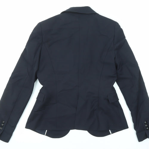 Zara Womens Blue Cotton Jacket Blazer Size M