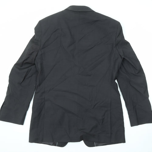 Marks and Spencer Mens Black Wool Jacket Suit Jacket Size 38 Regular