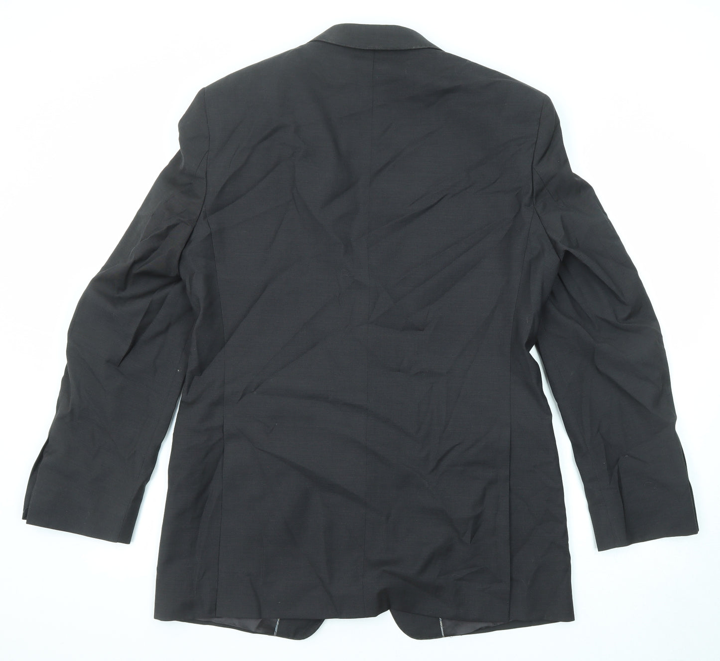 Marks and Spencer Mens Black Wool Jacket Suit Jacket Size 38 Regular