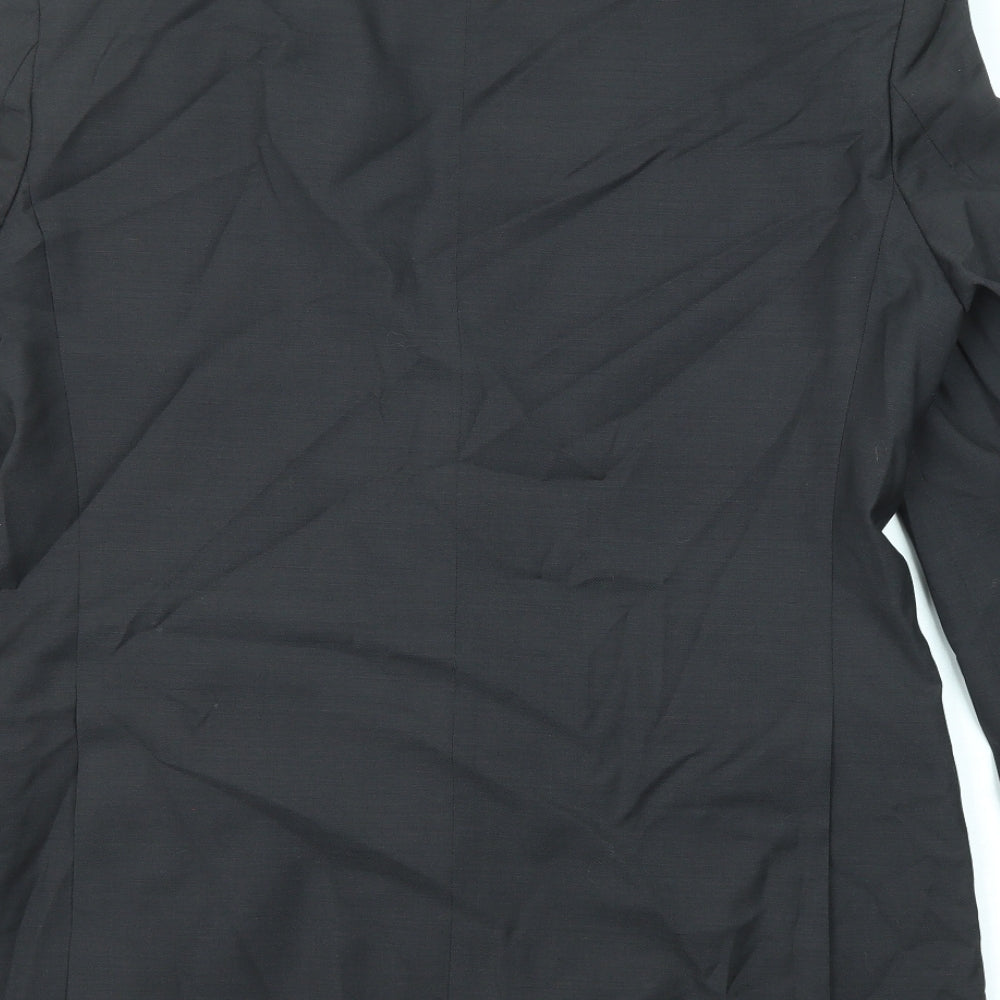Marks and Spencer Mens Black Wool Jacket Suit Jacket Size 38 Regular