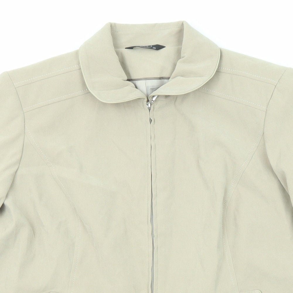 Bonmarché Womens Beige Jacket Size 20 Zip