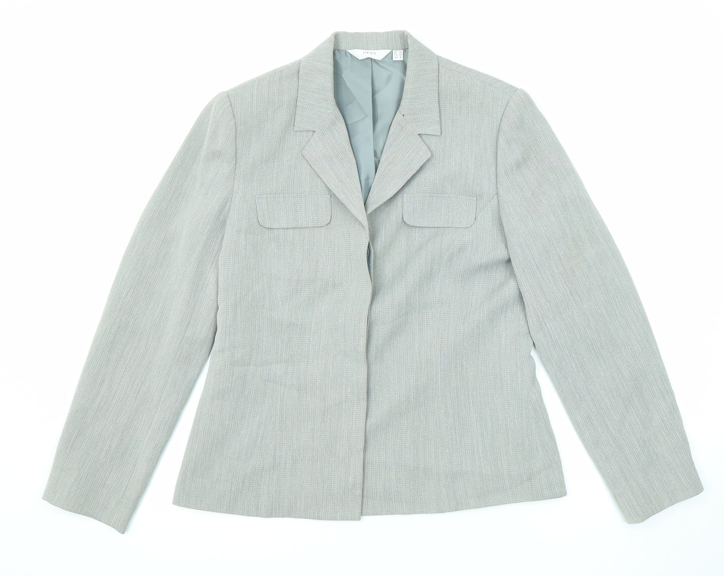 NEXT Womens Grey Polyester Jacket Blazer Size 10