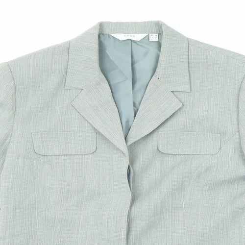 NEXT Womens Grey Polyester Jacket Blazer Size 10