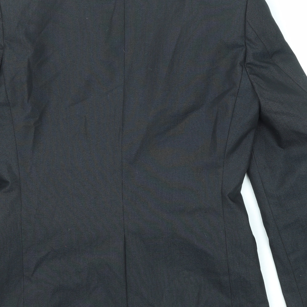 H&M Mens Black Polyester Jacket Suit Jacket Size 44 Regular