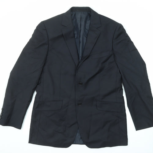French Connection Mens Blue Wool Jacket Suit Jacket Size 40 Regular