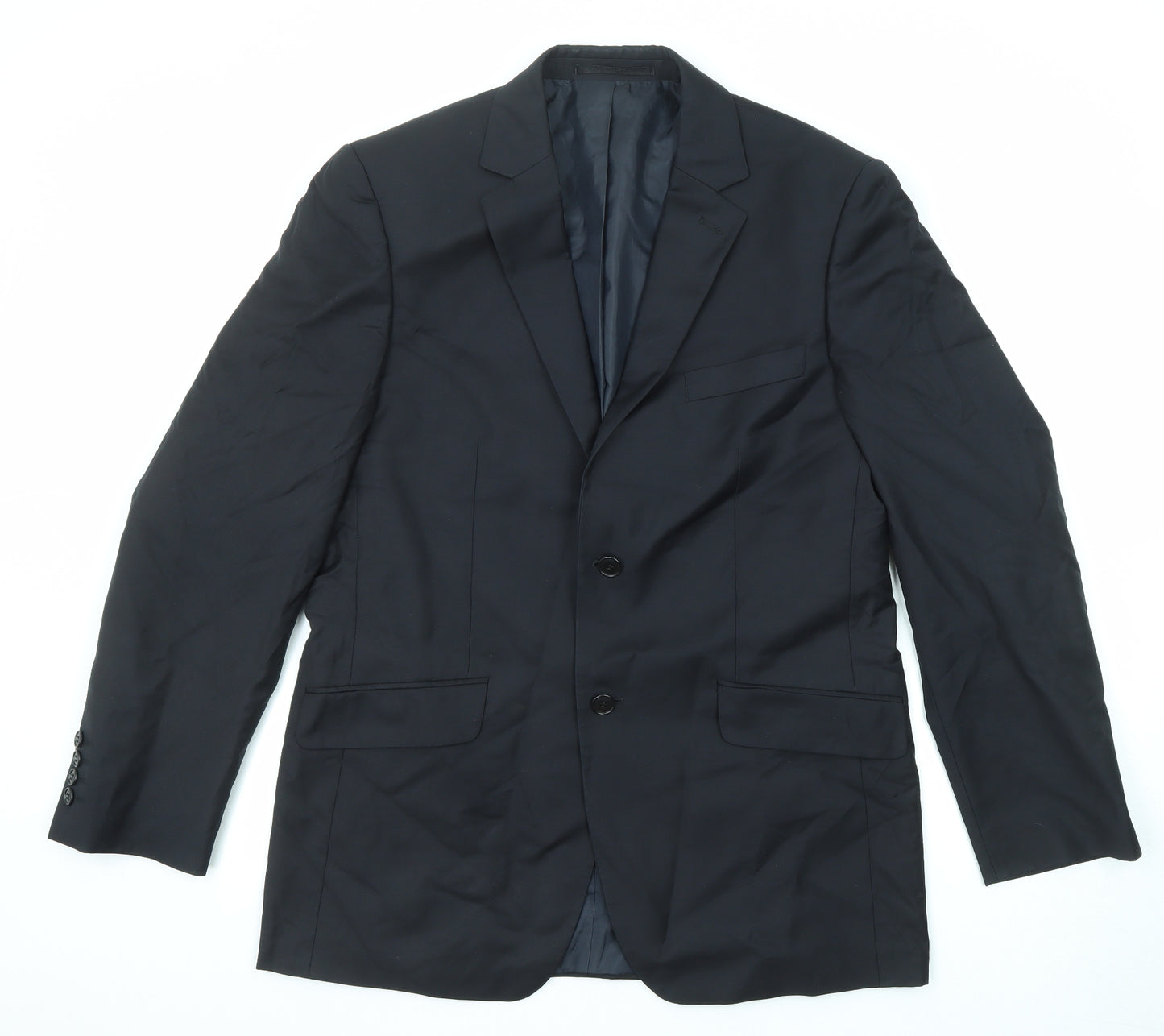 French Connection Mens Blue Wool Jacket Suit Jacket Size 40 Regular