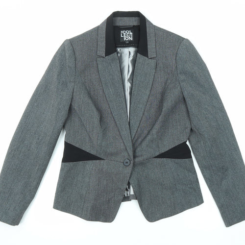 Debenhams Womens Grey Polyester Jacket Blazer Size 12