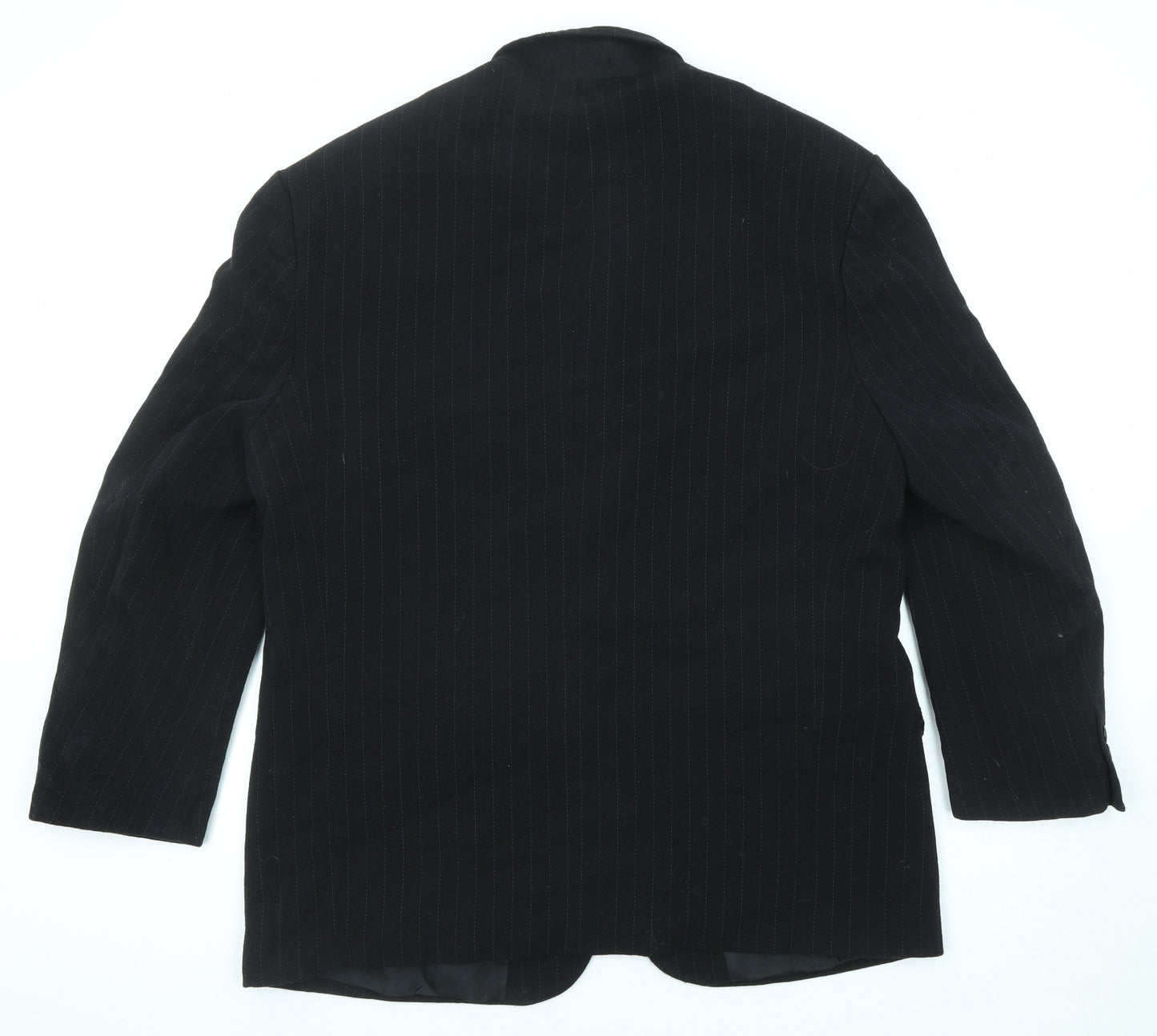 Ciro Citterio Mens Black Striped Wool Jacket Suit Jacket Size 46 Regular