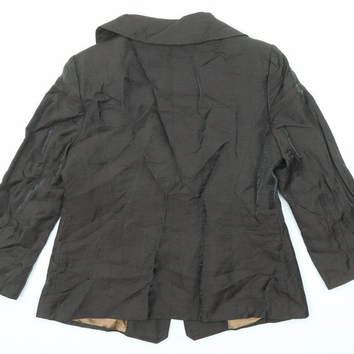 CC Womens Brown Jacket Blazer Size 10 Button
