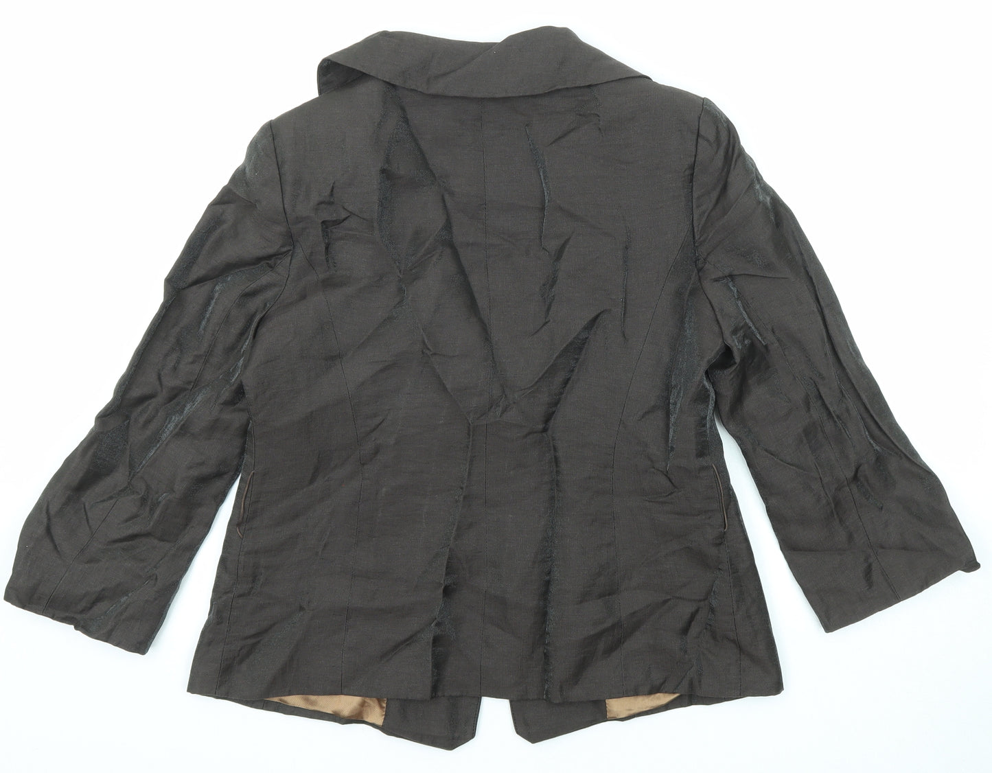 CC Womens Brown Jacket Blazer Size 10 Button