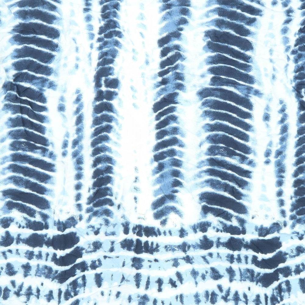 Body Flirt Womens Blue Geometric Kimono Jacket Size 16