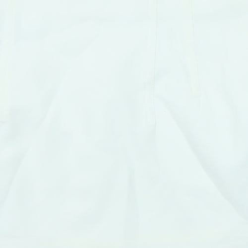 Zara Womens White Polyester A-Line Skirt Size S Zip