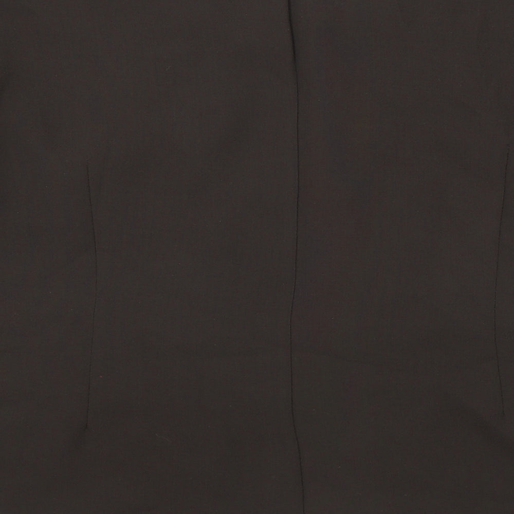 ID Collection Womens Brown Jacket Blazer Size 16
