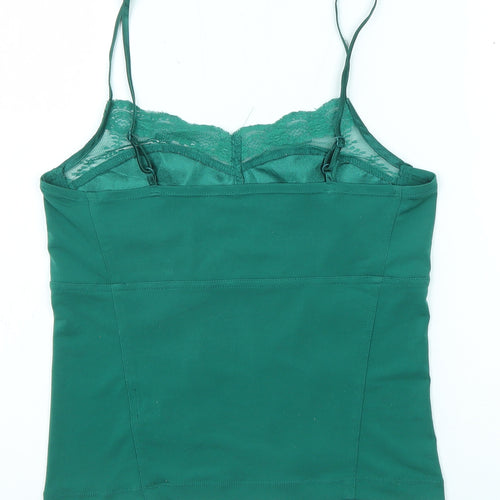 NEXT Womens Green Polyester Camisole Tank Size 8 V-Neck - Lace Trim