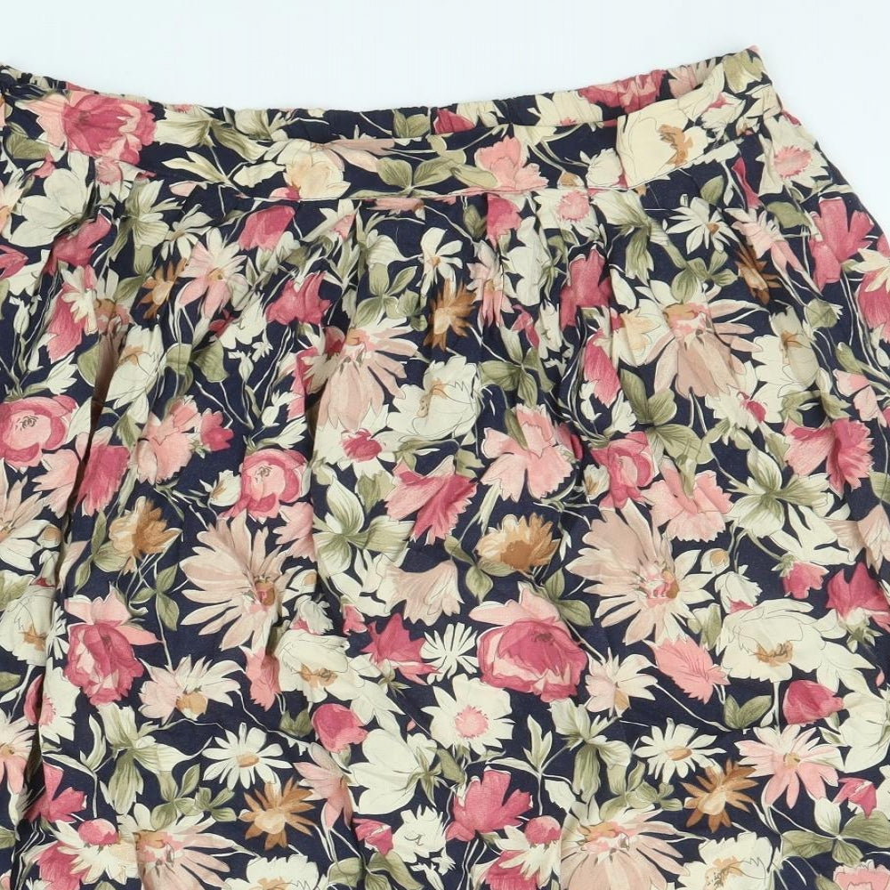 OPUS Womens Multicoloured Floral Viscose Swing Skirt Size 14