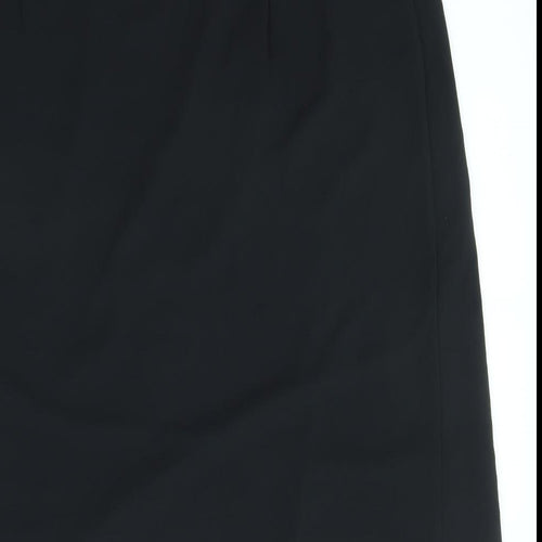 Marks and Spencer Womens Black Polyester A-Line Skirt Size 18 Zip