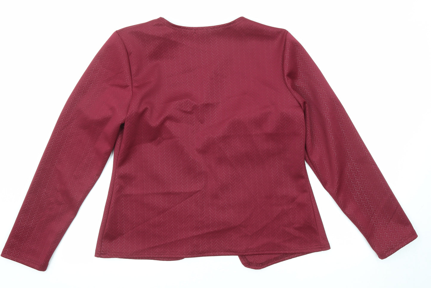 Glamour Style Womens Purple Geometric Jacket Blazer Size 14