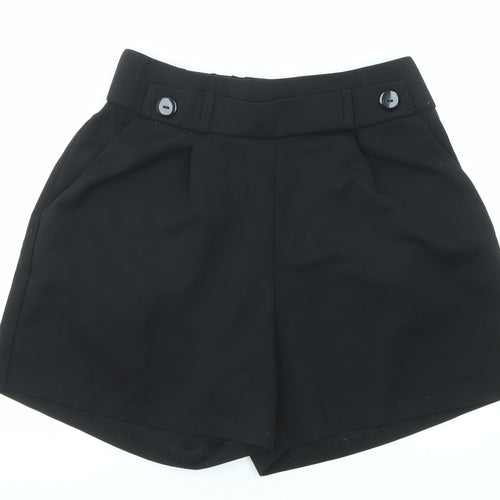 Jacqueline de Yong Womens Black Polyester Basic Shorts Size XL L4 in Regular Pull On
