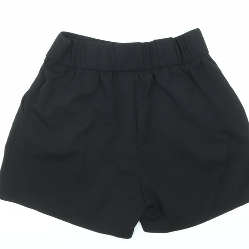 Jacqueline de Yong Womens Black Polyester Basic Shorts Size XL L4 in Regular Pull On