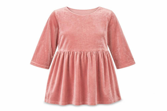Front view of In the Style women’s pink polyester a-line, size UK 10, round neck pullover