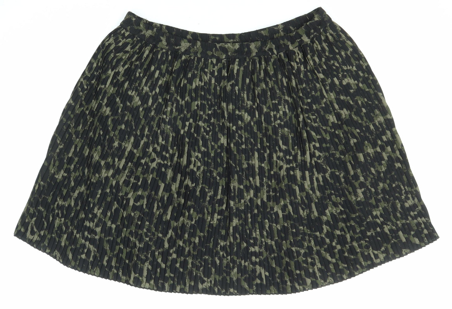 H&M Womens Multicoloured Geometric Polyester Pleated Skirt Size M