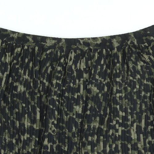 H&M Womens Multicoloured Geometric Polyester Pleated Skirt Size M