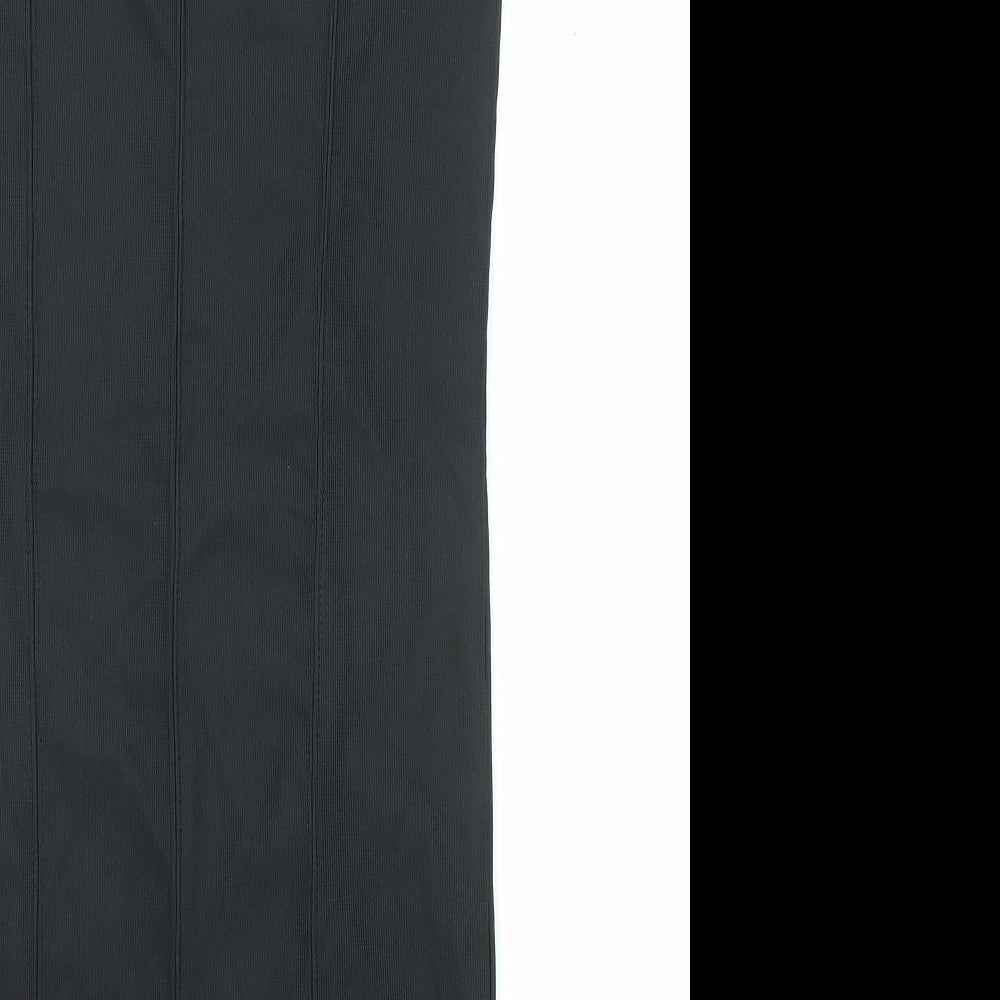 Stradivarius Womens Black Polyester Mini Size S V-Neck Pullover