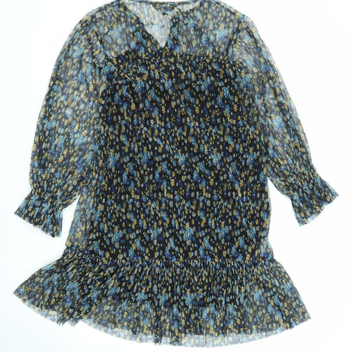 NEXT Womens Multicoloured Floral Polyester Kaftan Size 8 V-Neck Pullover