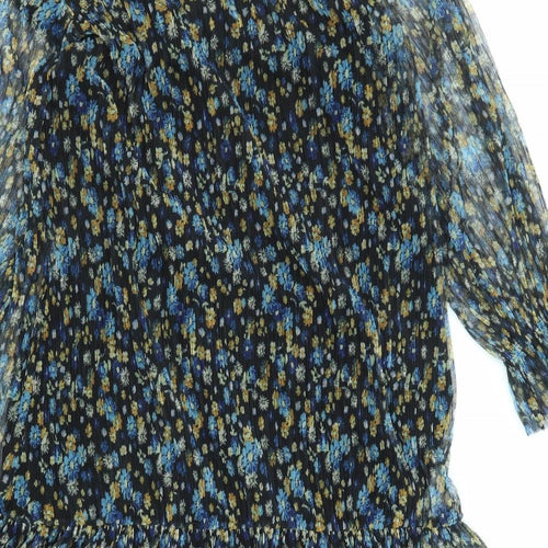 NEXT Womens Multicoloured Floral Polyester Kaftan Size 8 V-Neck Pullover