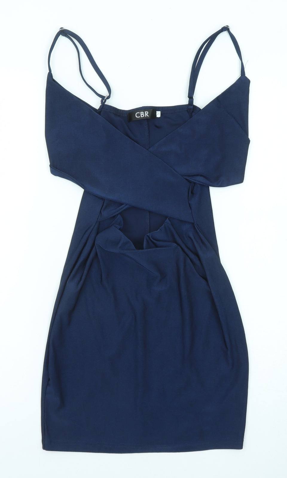 CBR Womens Blue Polyester Mini Size S V-Neck Pullover
