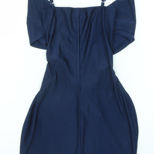 CBR Womens Blue Polyester Mini Size S V-Neck Pullover