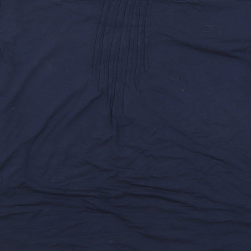 Together Womens Blue Geometric Polyester Basic Blouse Size XL Boat Neck