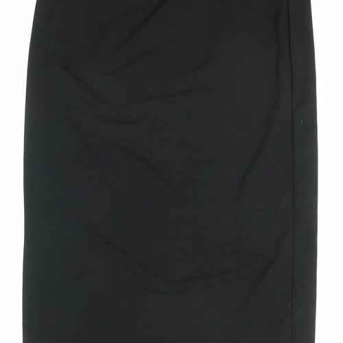 Prague Womens Black Polyester Wrap Skirt Size 14 Tie