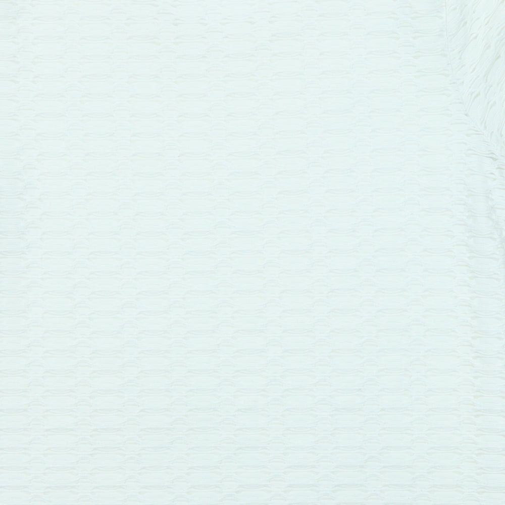 Eastex Womens White Viscose Basic T-Shirt Size 10 Round Neck - Textured