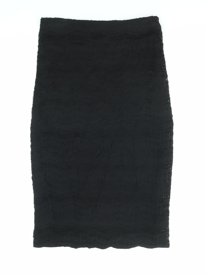 River Island Womens Black Polyester Bandage Skirt Size 8