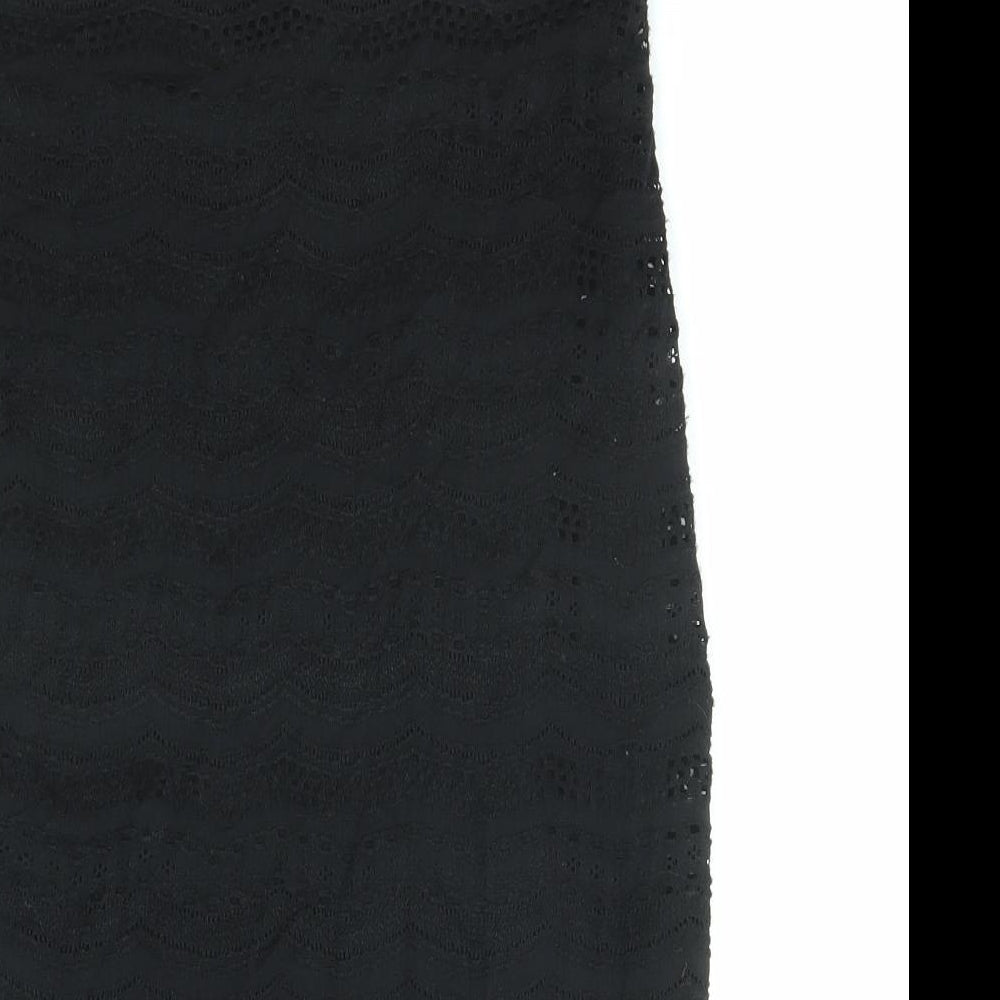 River Island Womens Black Polyester Bandage Skirt Size 8