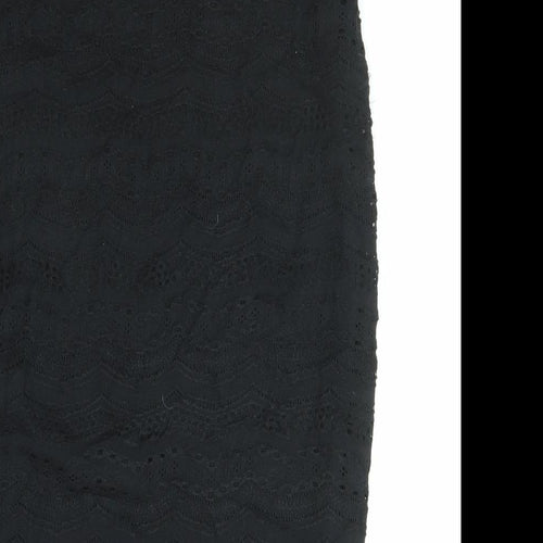 River Island Womens Black Polyester Bandage Skirt Size 8