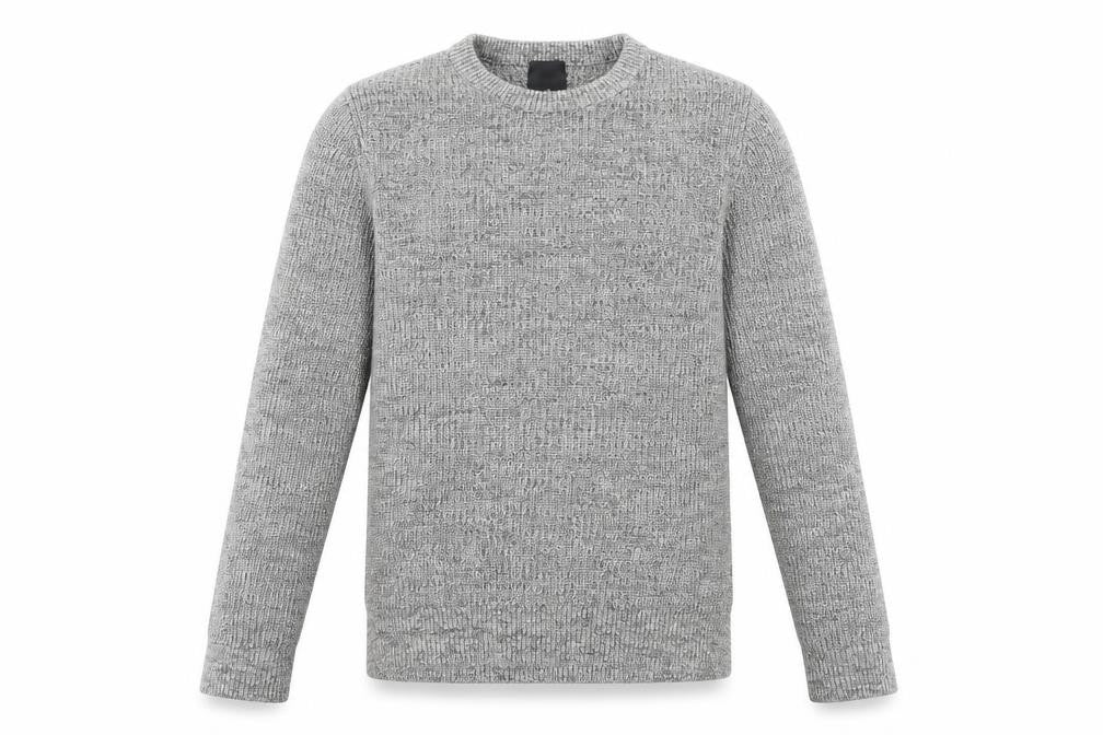 H&M Mens Grey Round Neck Acrylic Pullover Jumper Size XS Long Sleeve
