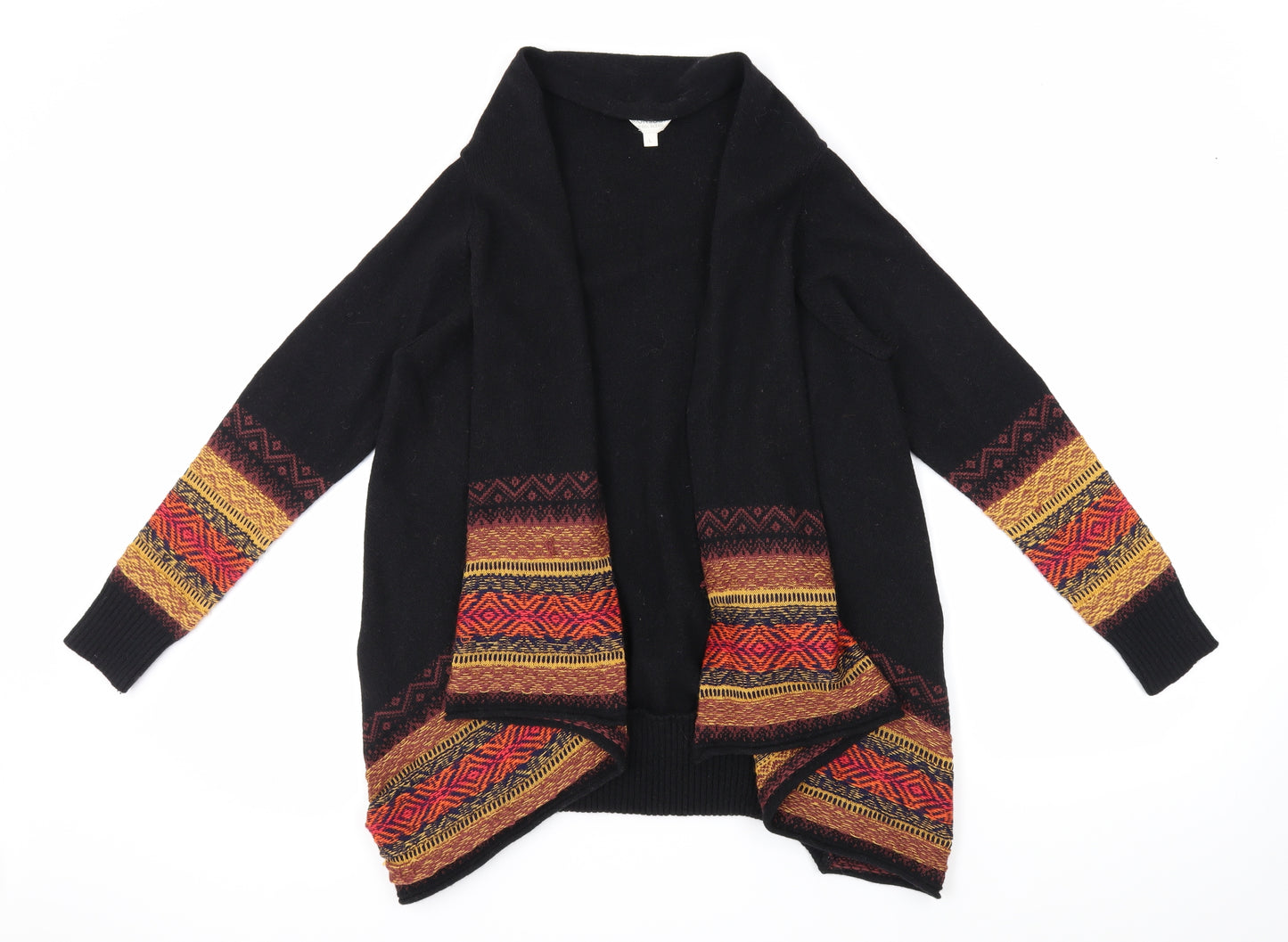 Monsoon Womens Multicoloured V-Neck Wool Cardigan Jumper Size L