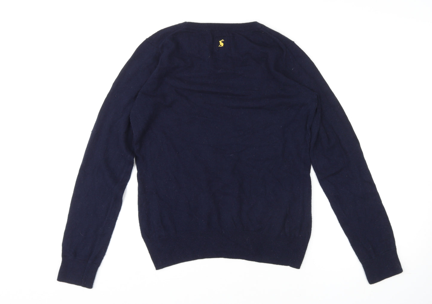 Joules Womens Blue Round Neck Viscose Pullover Jumper Size 12 - Pheasant