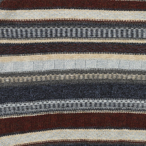 St Michael Boys Multicoloured Round Neck Striped Acrylic Pullover Jumper Size 13-14 Years Pullover