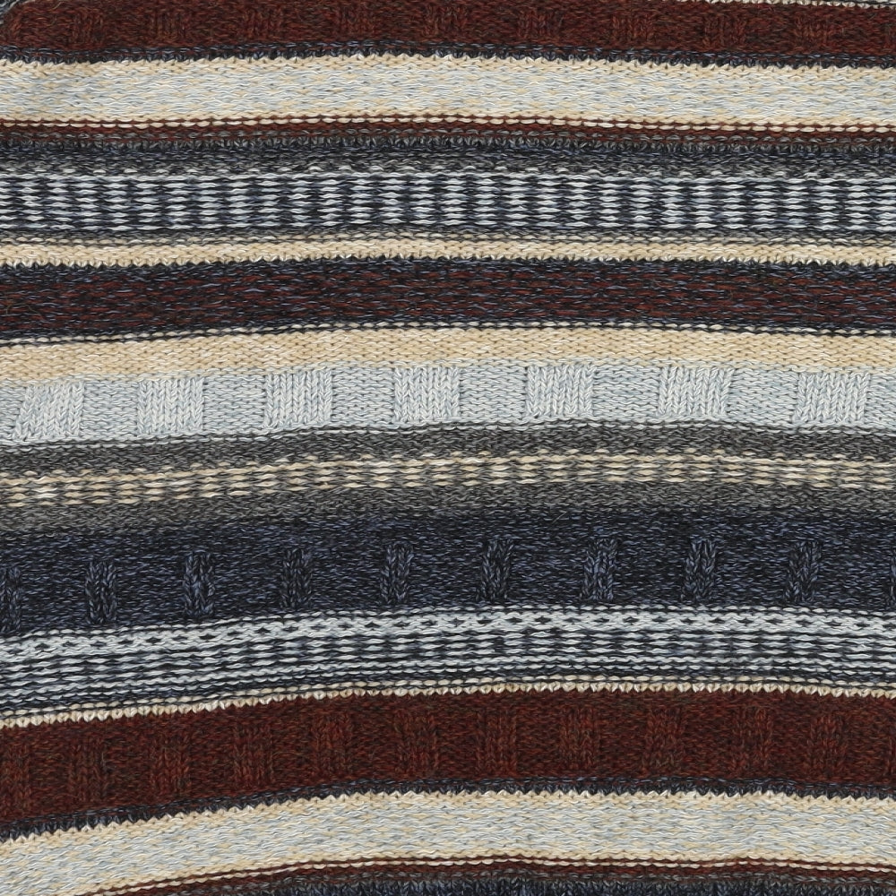 St Michael Boys Multicoloured Round Neck Striped Acrylic Pullover Jumper Size 13-14 Years Pullover