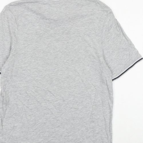 Slazenger Mens Grey Cotton T-Shirt Size XS Round Neck