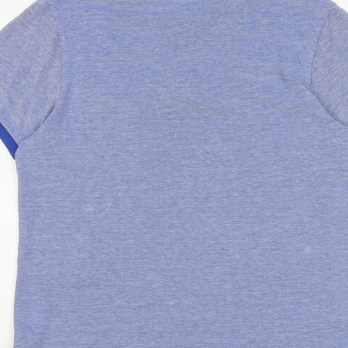 Ben Sherman Mens Blue 100% Cotton Polo Size XL Collared Button