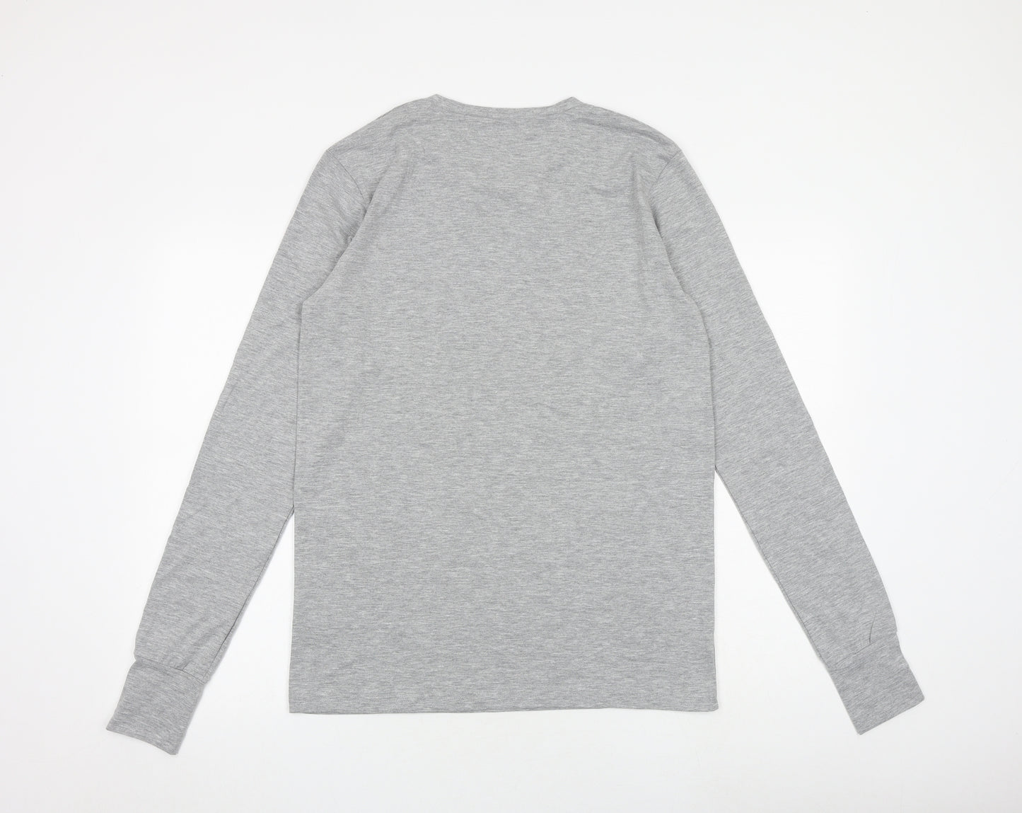 Intense Mens Grey Cotton T-Shirt Size S Round Neck